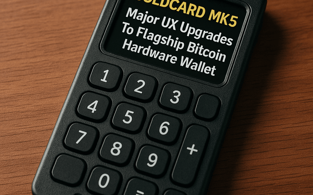 Coinkite Launches Coldcard MK5: Major UX Upgrades To Flagship Bitcoin Hardware Wallet