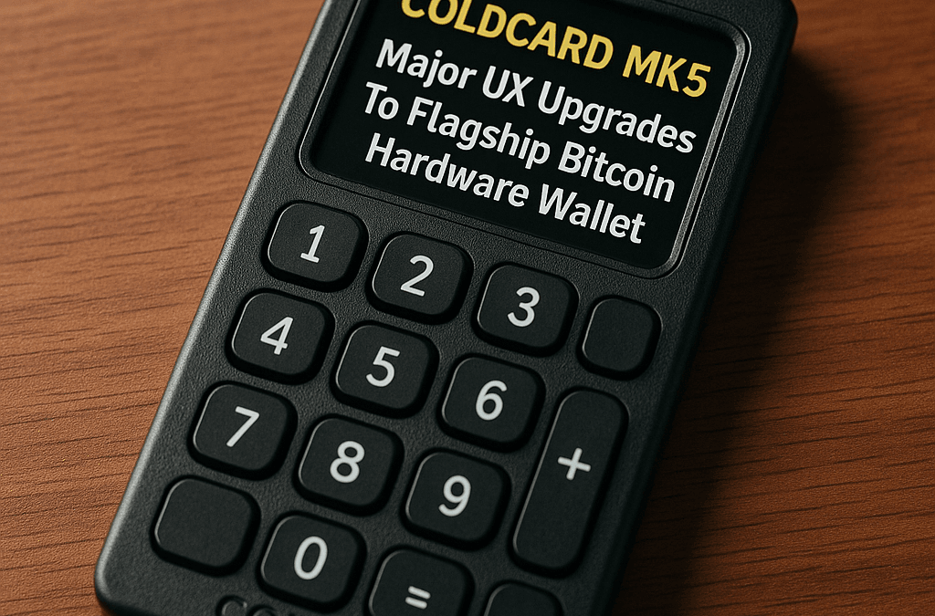 Coinkite Launches Coldcard MK5: Major UX Upgrades To Flagship Bitcoin Hardware Wallet