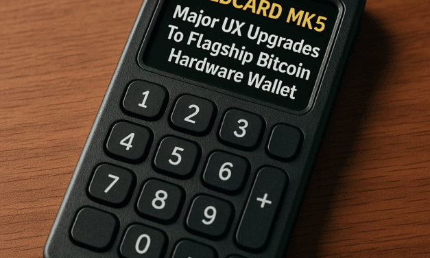 Coinkite Launches Coldcard MK5: Major UX Upgrades To Flagship Bitcoin Hardware Wallet