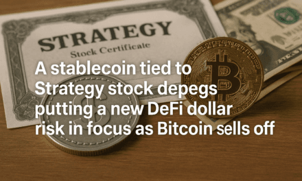 A stablecoin tied to Strategy stock depegs putting a new DeFi dollar risk in focus as Bitcoin sells off
