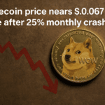 Dogecoin price nears $0.067 risk zone after 25% monthly crash
