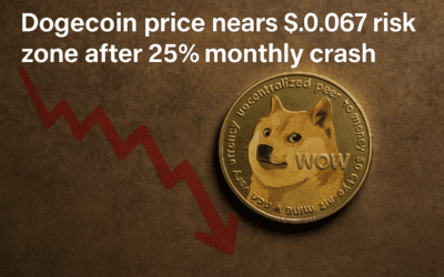 Dogecoin price nears $0.067 risk zone after 25% monthly crash