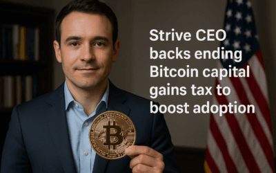 Strive CEO backs ending Bitcoin capital gains tax to boost adoption