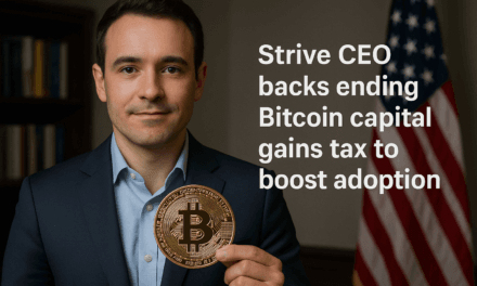 Strive CEO backs ending Bitcoin capital gains tax to boost adoption