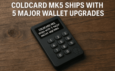 Coldcard MK5 ships with 5 major wallet upgrades