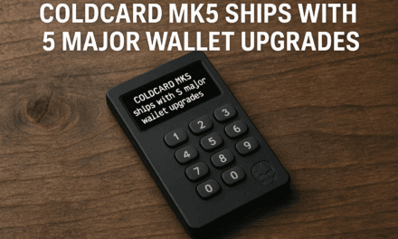 Coldcard MK5 ships with 5 major wallet upgrades