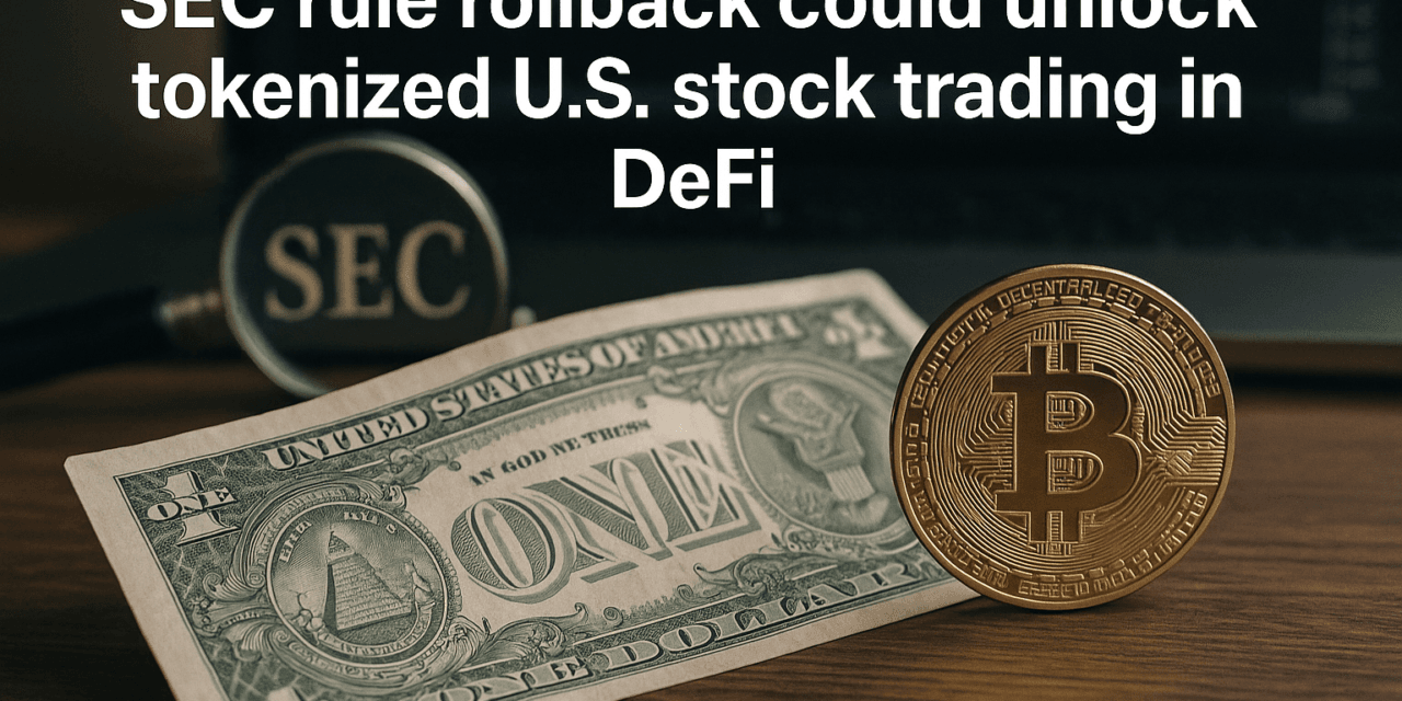 SEC rule rollback could unlock tokenized U.S. stock trading in DeFi