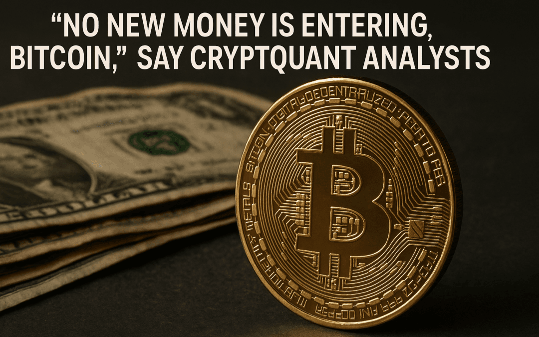 “No New Money Is Entering Bitcoin”, Say Cryptoquant Analysts