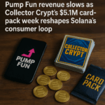 Pump Fun revenue slows as Collector Crypt’s $5.1M card-pack week reshapes Solana’s consumer loop
