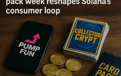 Pump Fun revenue slows as Collector Crypt’s $5.1M card-pack week reshapes Solana’s consumer loop