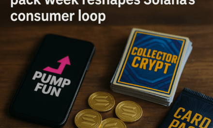 Pump Fun revenue slows as Collector Crypt’s $5.1M card-pack week reshapes Solana’s consumer loop