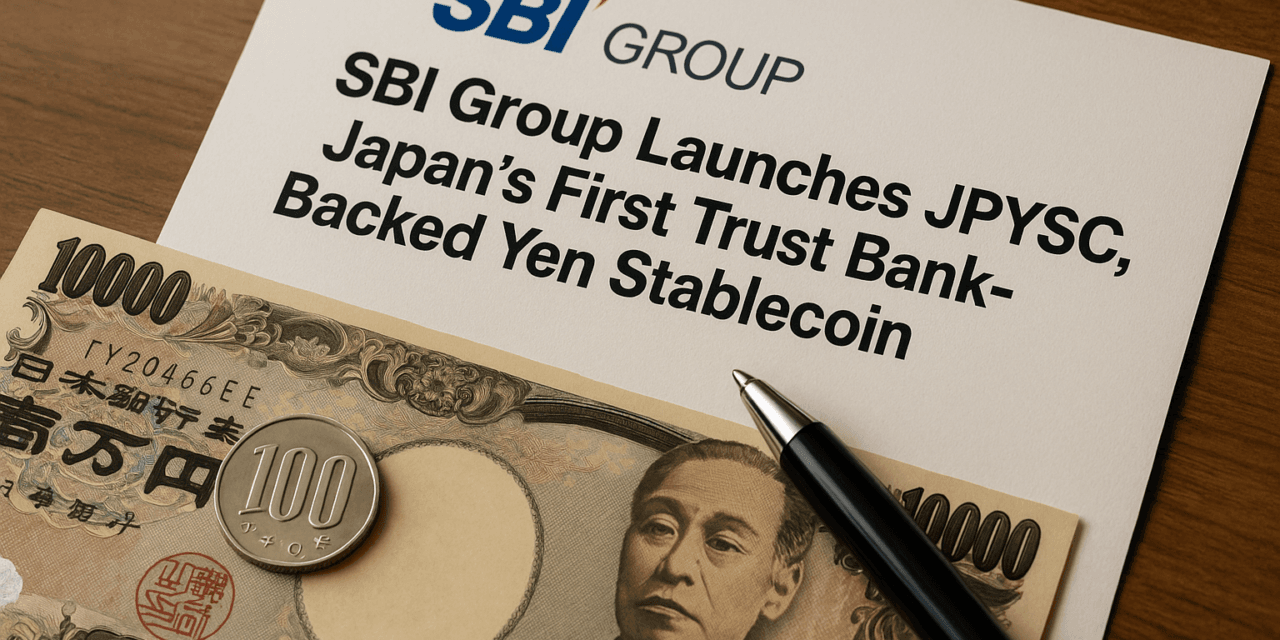 SBI Group Launches JPYSC, Japan’s First Trust Bank-Backed Yen Stablecoin