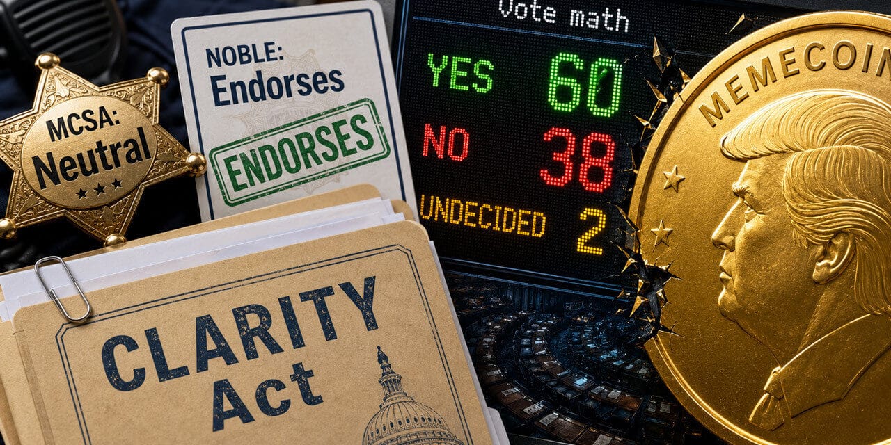 Trump memecoin ethics fight still controls CLARITY Act vote after law enforcement opposition cracks