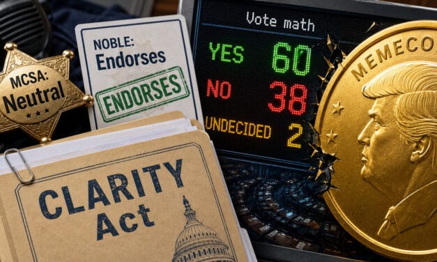 Trump memecoin ethics fight still controls CLARITY Act vote after law enforcement opposition cracks