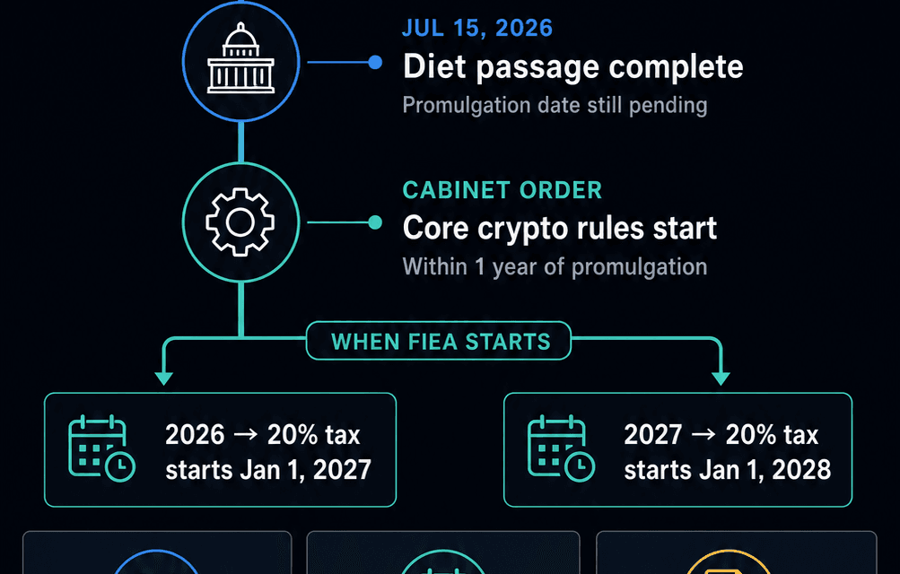 Japan passes the crypto law traders wanted but its 20% tax could still wait until 2028