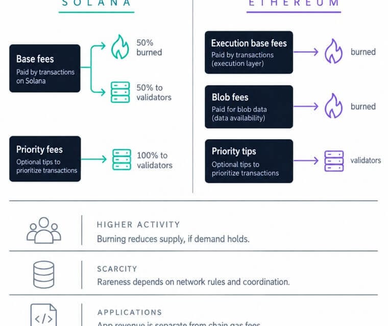 Solana flips Ethereum in fees, while ETH holds the burn lead