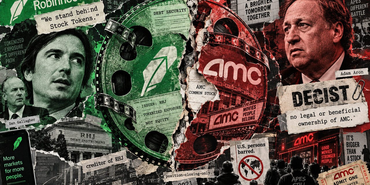 Robinhood rejects AMC CEO’s demand to halt AMC tokenized ‘meme stock’ which offers no shareholder rights